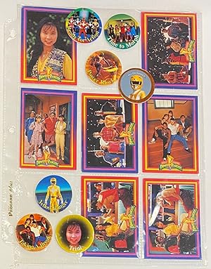 Seller image for [Group of seven cards and eight "power caps" featuring the character Trini Kwan, portrayed by the Vietnamese-American actress Thuy Trang] for sale by Bolerium Books Inc.