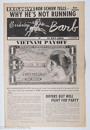 Image du vendeur pour Berkeley Barb: vol. 6, #12 (#135) March 15-21, 1968: Vietnam Payoff mis en vente par Bolerium Books Inc.