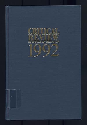 Bild des Verkufers fr Critical Review of Books in Religion, 1992 zum Verkauf von Between the Covers-Rare Books, Inc. ABAA