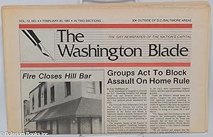 Imagen del vendedor de Washington Blade: the gay newspaper of the nation's capital; vol. 12, #4, Feb. 20, 1981: Groups Act to Block Assault on Home Rule a la venta por Bolerium Books Inc.