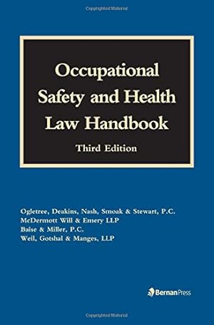 Bild des Verkufers fr Occupational Safety and Health Law Handbook [Hardcover ] zum Verkauf von booksXpress