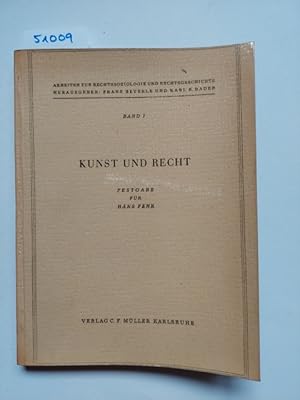 Image du vendeur pour Kunst und Recht. Festgabe fr Hans Fehr (zum 70. Geburtstag) Band 1 / Franz Beyerle Karl S. Bader mis en vente par Versandantiquariat Claudia Graf