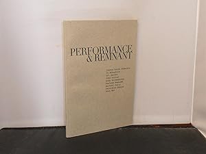 Catalogue of the Exhibition "Performance and Remnant", October 2015