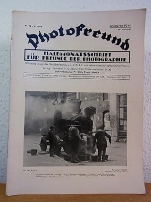 Bild des Verkufers fr Photofreund. Halbmonatsschrift fr Freunde der Photographie. X. Jahrgang, Nr. 12, 20. Juni 1930 zum Verkauf von Antiquariat Weber