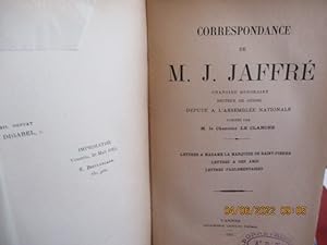 Bretagne - Correspondance de M.J. Jaffré, Recteur de Guidel, chanoine honorairepar Chanoine Le Cl...