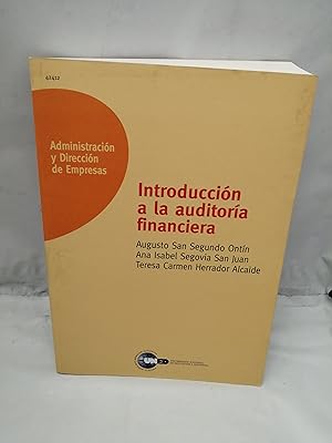 Imagen del vendedor de Introduccin a la auditora financiera a la venta por Libros Angulo