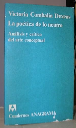 Imagen del vendedor de LA POETICA DE LO NEUTRO. Anlisis y crtica del arte conceptual a la venta por LLIBRES del SENDERI