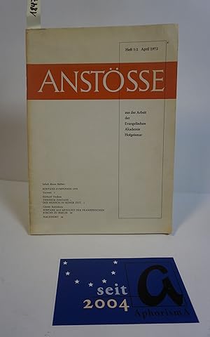 Seller image for Anstsse aus der Arbeit der Evangelischen Akademie Hofgeismar. Themenheft: Theodor Fontane. for sale by AphorismA gGmbH