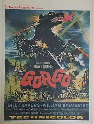 "GORGO" Réalisé par Eugene LOURIE en 1961 avec Bill TRAVERS, William SYLVESTER / Affichette origi...