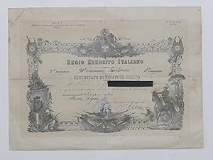 Seller image for Regio Esercito Italiano 90 Regt. Fanteria - Certificato Tiratore Scelto - 1910 for sale by Chartaland