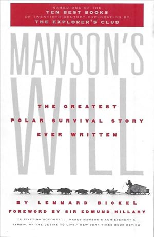 Seller image for Mawson's Will : The Greatest Polar Survival Story Ever Written for sale by GreatBookPrices