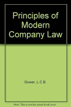 Immagine del venditore per Principles of Modern Company Law venduto da WeBuyBooks