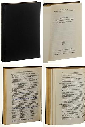 Bild des Verkufers fr Handbuch der bibliographischen Nachschlagewerke. 3. erw., vlig neu bearb. Aufl. zum Verkauf von Antiquariat Lehmann-Dronke