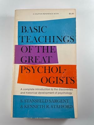 Image du vendeur pour Basic Teachings of The Great Psychologists mis en vente par BookEnds Bookstore & Curiosities