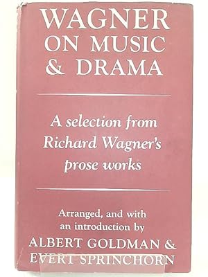 Image du vendeur pour Wagner on Music & Drama mis en vente par World of Rare Books