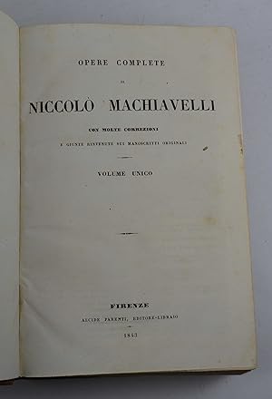 Opere complete& con molte correzioni e giunte rinvenute sui manoscritti originali.