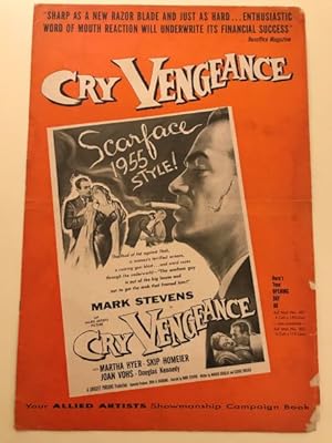 Bild des Verkufers fr Cry Vengeance Pressbook 1955 Mark Stevens, Martha Hyer, Skip Homeier zum Verkauf von AcornBooksNH