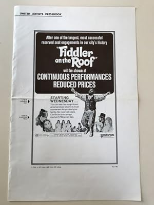 Seller image for Fiddler on the Roof Pressbook 1971 Topol, Norma Crane for sale by AcornBooksNH