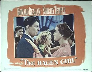 Bild des Verkufers fr That Hagen Girl Lobby Card #7 1947 Ronald Reagan, Shirley Temple zum Verkauf von AcornBooksNH