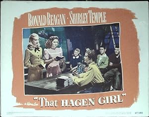 Bild des Verkufers fr That Hagen Girl Lobby Card #6 1947 Ronald Reagan, Shirley Temple zum Verkauf von AcornBooksNH