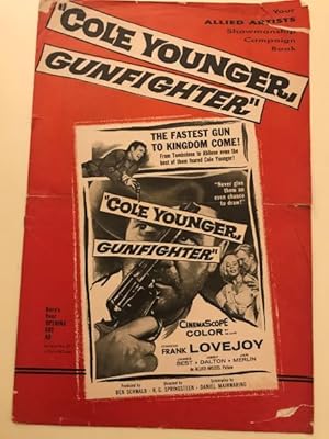 Image du vendeur pour Cole Younger, Gunfighter Pressbook 1958 Frank Lovejoy, James Best, Abby Dalton mis en vente par AcornBooksNH