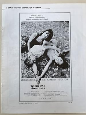 Immagine del venditore per 10:30 PM., Summer Pressbook 1966 Melina Mercouri, Romy Schneider, Peter Finch venduto da AcornBooksNH