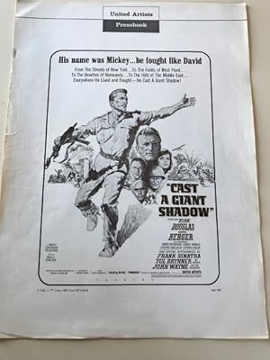 Bild des Verkufers fr Cast a Giant Shadow Pressbook 1965 Kirk Douglas, John Wayne zum Verkauf von AcornBooksNH