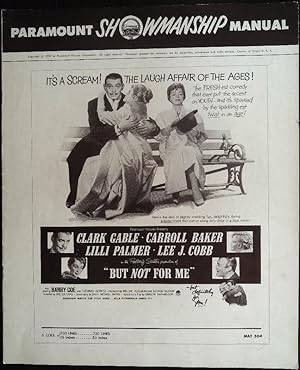 Imagen del vendedor de But Not for Me Pressbook 1959 Clark Gable, Carroll Baker, Lilli Palmer a la venta por AcornBooksNH