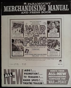 Imagen del vendedor de War and Peace Pressbook 1956 Audrey Hepburn, Henry Fonda, Mel Ferrer a la venta por AcornBooksNH