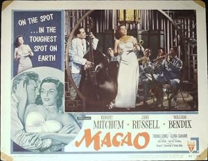 Imagen del vendedor de Macao Lobby Card #7 1951 Robert Mitchum, Jane Russell, William Bendix a la venta por AcornBooksNH