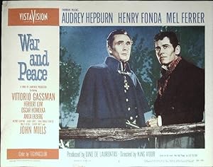 Immagine del venditore per War and Peace Lobby Card #5 1956 Audrey Hepburn, Henry Fonda, Mel Ferrer venduto da AcornBooksNH