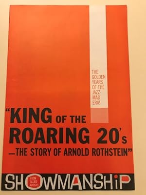 Seller image for King of the Roaring 20's Pressbook 1961 David Janssen, Dianne Foster for sale by AcornBooksNH