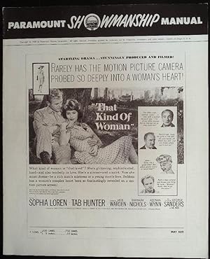 Seller image for That Kind of Woman Pressbook 1959 Sophia Loren, Tab Hunter, Jack Warden for sale by AcornBooksNH