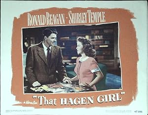 Bild des Verkufers fr That Hagen Girl Lobby Card #3 1947 Ronald Reagan, Shirley Temple zum Verkauf von AcornBooksNH