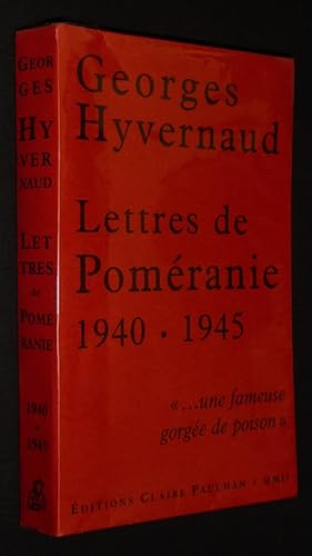 Bild des Verkufers fr Lettres de Pomranie, 1940-1945 zum Verkauf von Abraxas-libris