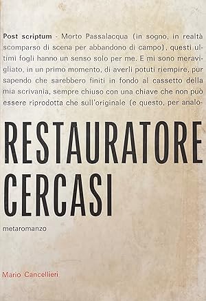 RESTAURATORE CERCASI