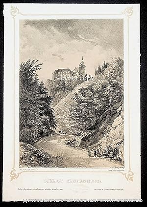 BAD GLEICHENBERG, Ansicht, Titel: Schloss Gleichenberg, original Lithographie von und nach Johann...