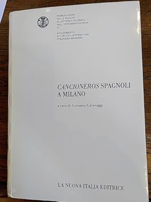 Bild des Verkufers fr Cancioneros spagnoli a Milano zum Verkauf von Librera Pramo