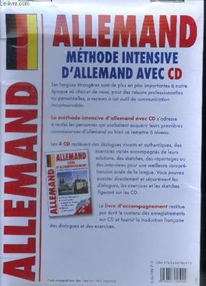 Seller image for Allemand - methode intensive d'allemand avec cd for sale by Le-Livre