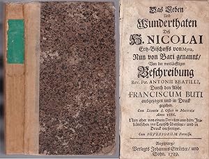 Seller image for Das Leben, und Wunderthaten des H. Nicolai Ertz-Bischoffs von Myra, anjetzo von Bari genannt for sale by Graphem. Kunst- und Buchantiquariat