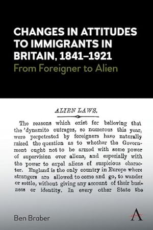 Immagine del venditore per Changes in Attitudes to Immigrants in Britain, 1841-1921: From Foreigner to Alien (Anthem Studies in British History) by Braber, Ben [Paperback ] venduto da booksXpress