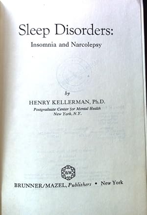 Bild des Verkufers fr Sleep disorders: Insomnia and narcolepsy; zum Verkauf von books4less (Versandantiquariat Petra Gros GmbH & Co. KG)