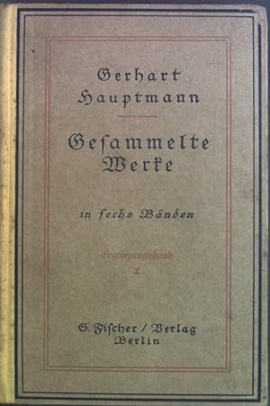 Seller image for Gesammelte Werke in sechs Bnden: Ergnzungsband 1 - siebenter Band. for sale by books4less (Versandantiquariat Petra Gros GmbH & Co. KG)