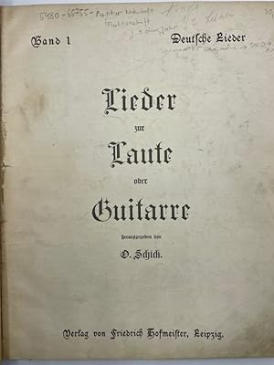 Lieder zur Laute oder Gitarre Deutsche Lieder