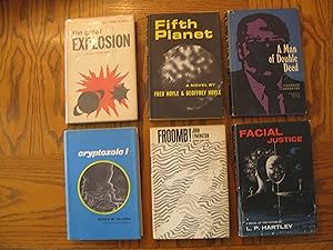 Bild des Verkufers fr 1960's SF Seven (7) Book Club Hardcover Lot, including: Unwise Child; Facial Justice; Froomb!; Cryptozoic!; A Man of Double Deed; Fifth Planet, and; The Great Explosion zum Verkauf von Clarkean Books