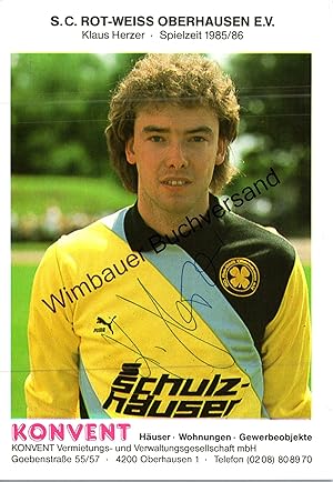 Seller image for Original Autogramm Klaus Herzer SV Oberhausen /// Autograph signiert signed signee Saison 1985 / 1986 for sale by Antiquariat im Kaiserviertel | Wimbauer Buchversand