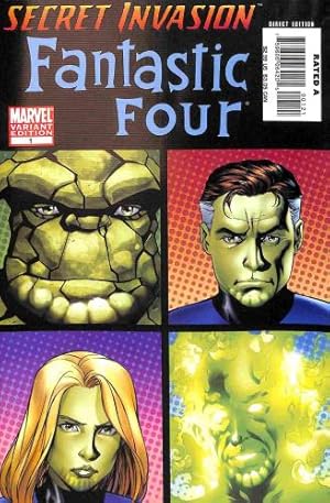 Bild des Verkufers fr Secret Invasion: Fantastic Four #1 (Skrull Variant) VF+ zum Verkauf von WeBuyBooks