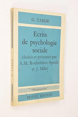 Image du vendeur pour crits de psychologie sociale mis en vente par Librairie Douin