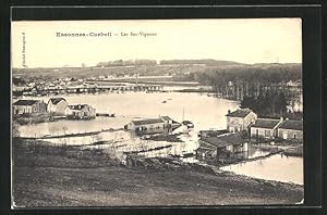 Ansichtskarte Essonnes-Corbeil, Les Bas-Vignons, die Ortschaft im Hochwasser