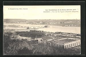 Ansichtskarte Essons-Corbeil, Les Inondations de la Seine Janvier 1910, Port des Bas-Vignons